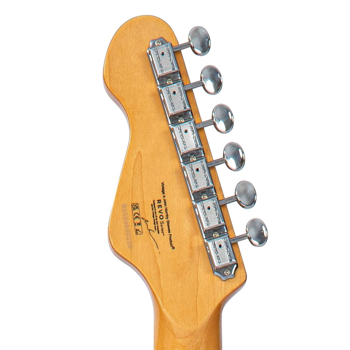 Vintage REVO Series 'Deluxe' Guitar ~ Arctic White, Electric Guitar for sale at Richards Guitars.