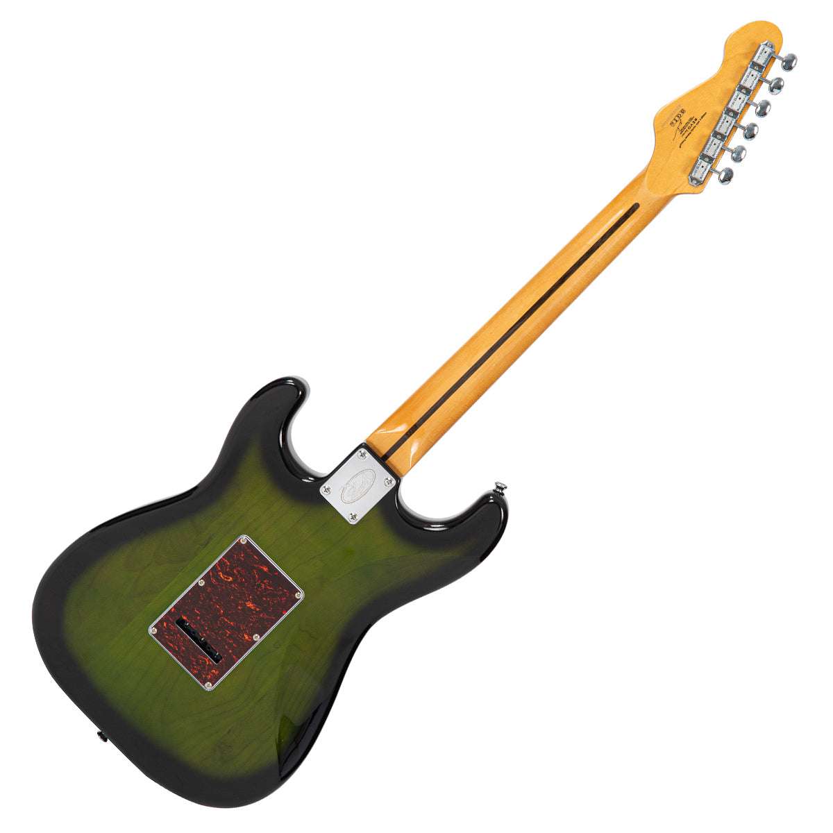 Vintage REVO Series 'Deluxe' Guitar ~ Greenburst, Electric Guitar for sale at Richards Guitars.