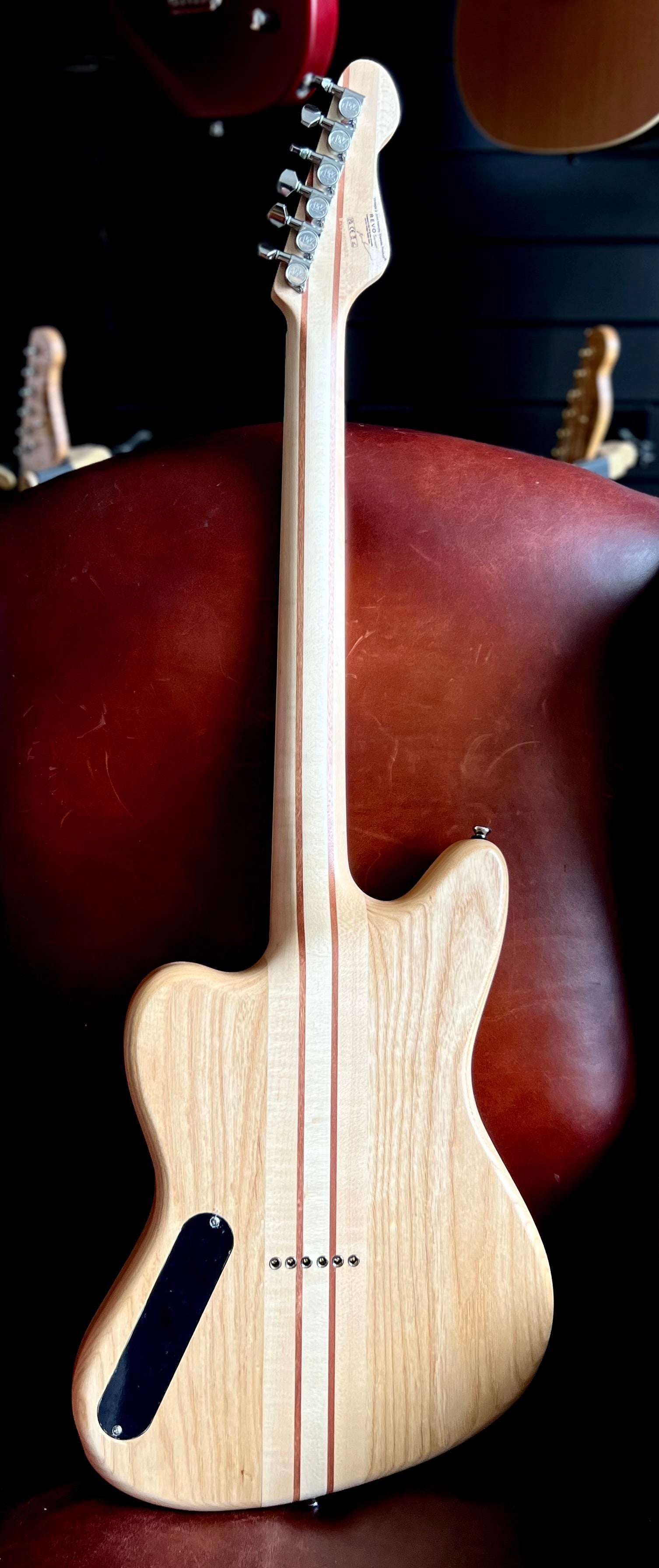 Vintage REVO Series 'Integra' Electric Guitar ~ Satin Natural, Electric Guitar for sale at Richards Guitars.