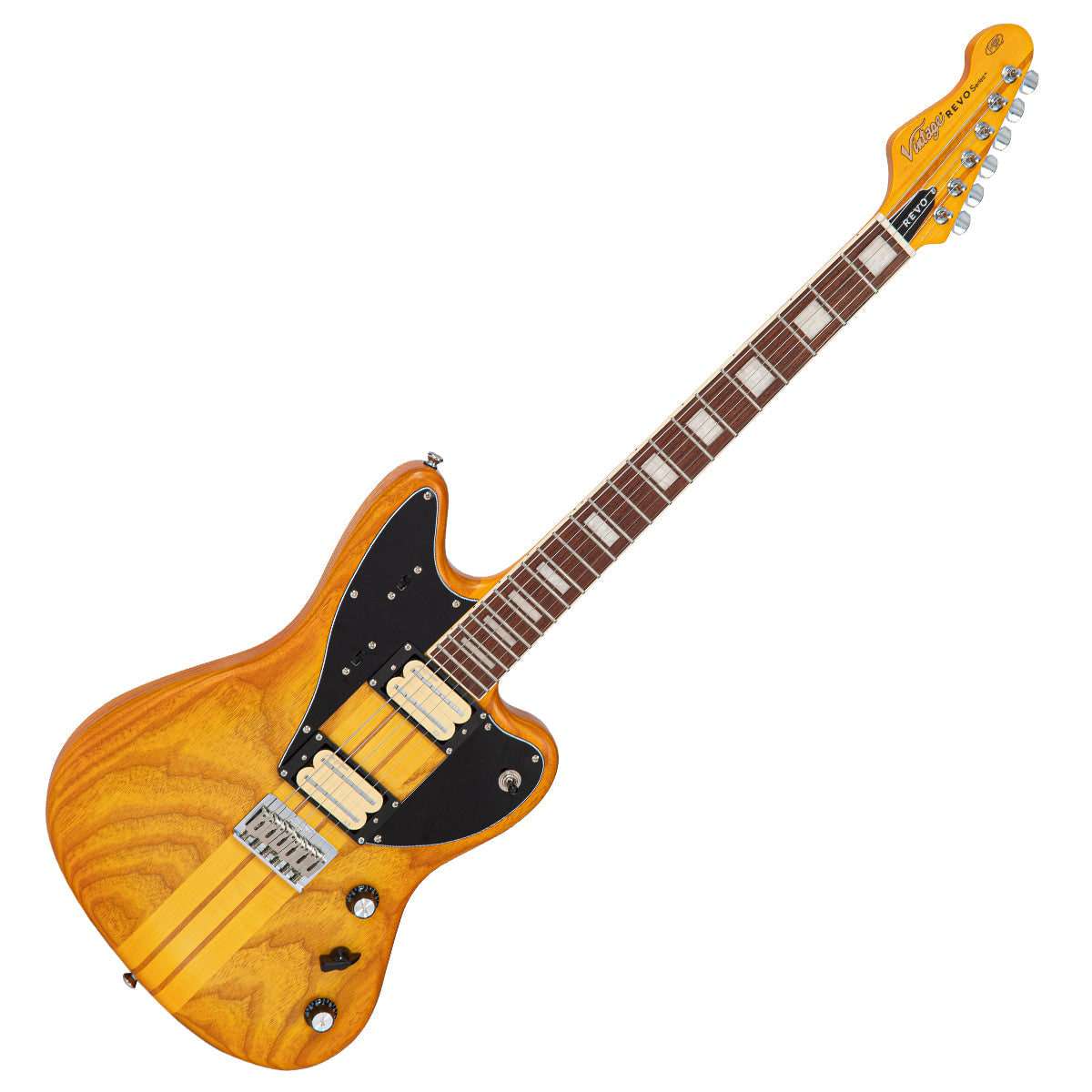 Vintage REVO Series 'Integra' Guitar ~ Amberburst, Electric Guitar for sale at Richards Guitars.
