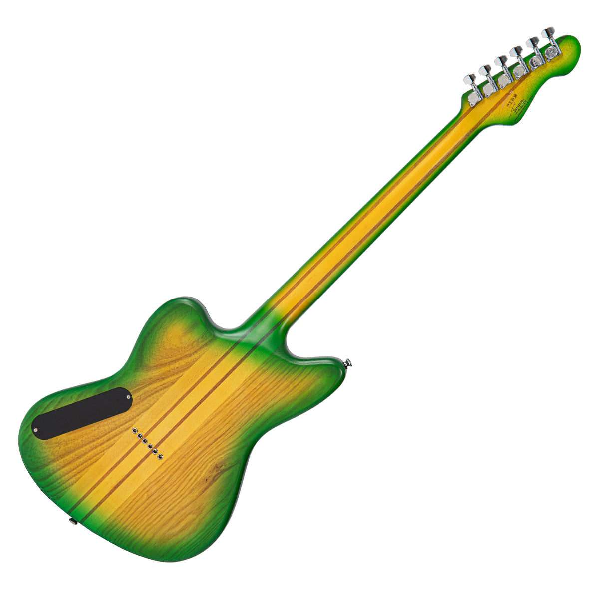 Vintage REVO Series 'Integra' Guitar ~ Green/Yellow Burst, Electric Guitar for sale at Richards Guitars.