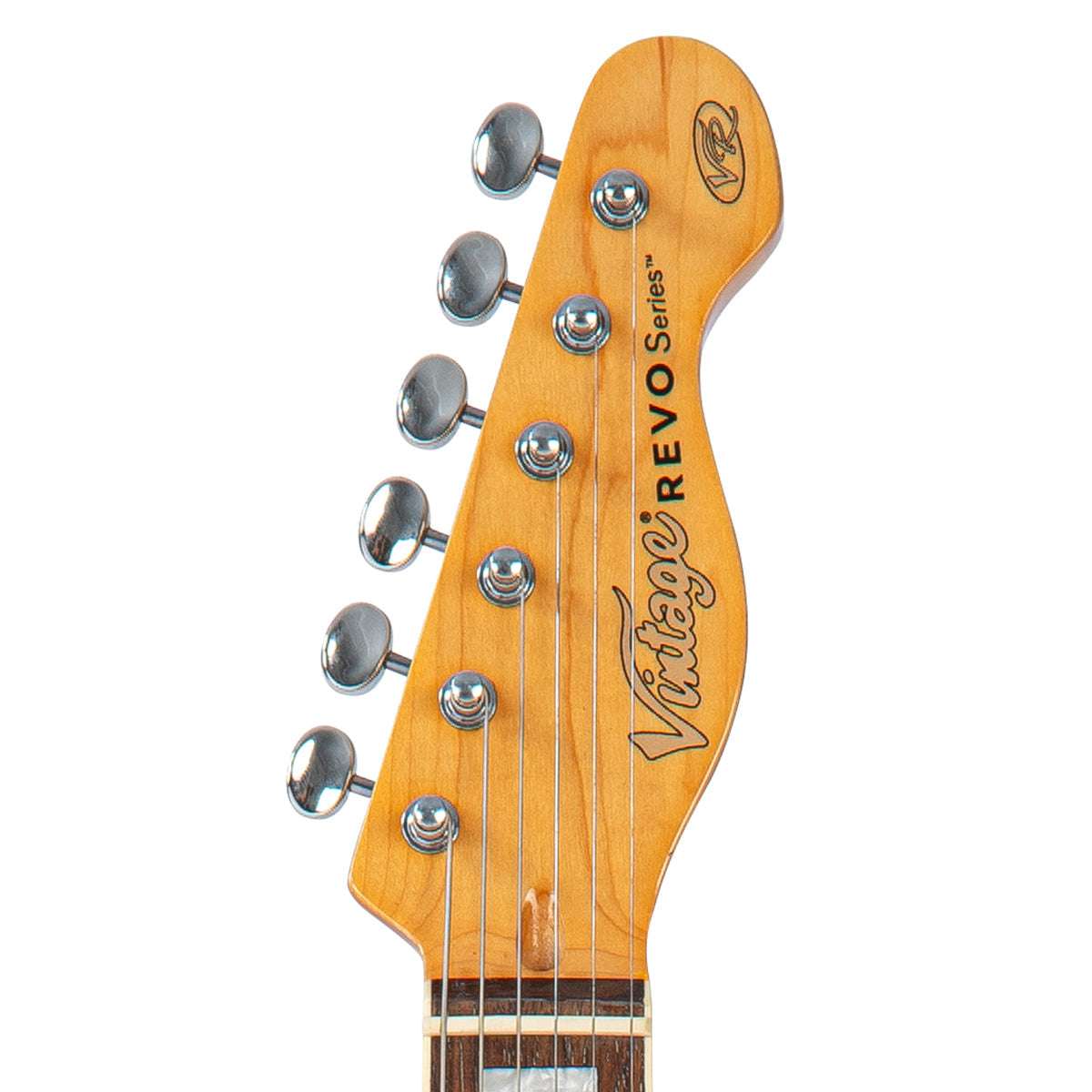Vintage REVO Series 'Midline' Electric Guitar ~ Two-Tone Sunburst, Electric Guitar for sale at Richards Guitars.