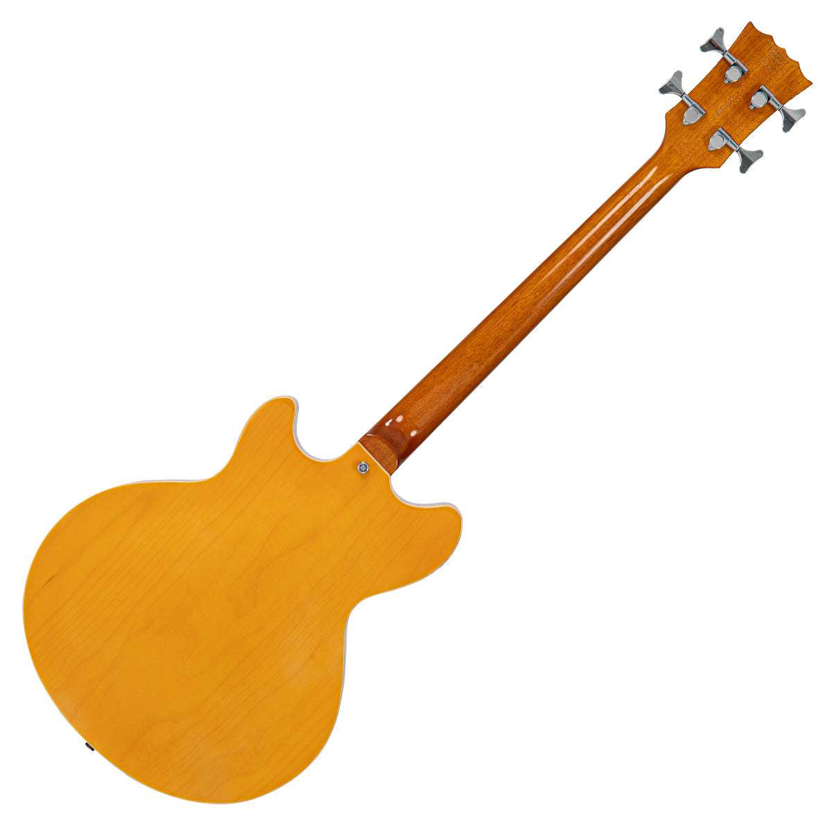 Vintage REVO Series 'Supreme' Semi Acoustic Bass ~ Natural, Bass Guitar for sale at Richards Guitars.