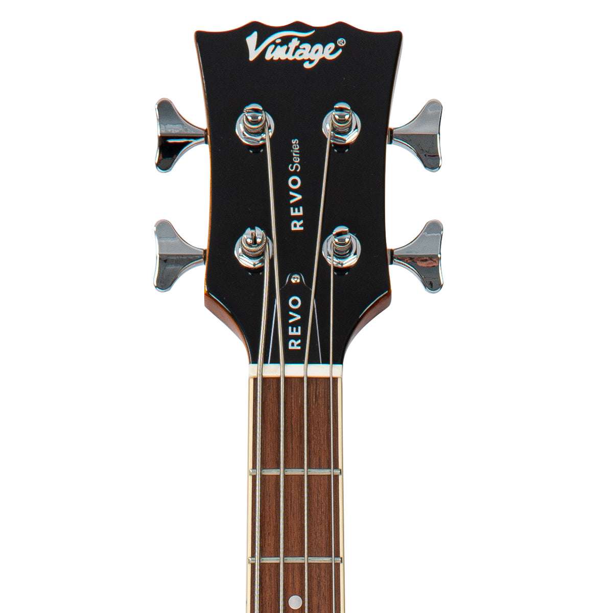 Vintage REVO Series 'Supreme' Semi Acoustic Bass ~ Natural, Bass Guitar for sale at Richards Guitars.