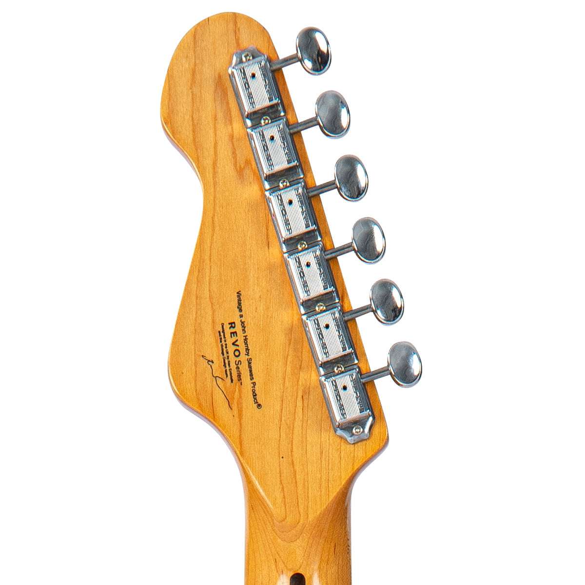 Vintage REVO Series 'Surfmaster 90' Electric Guitar ~ Firenza Red, Electric Guitar for sale at Richards Guitars.