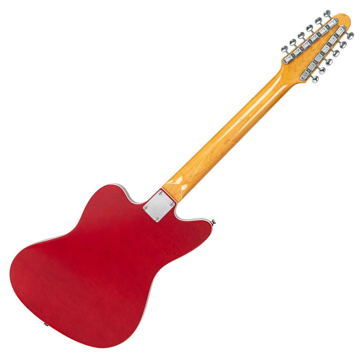 Vintage REVO Series 'Surfmaster Thinline 12' Electric Guitar ~ Candy Apple Red, Electric Guitar for sale at Richards Guitars.
