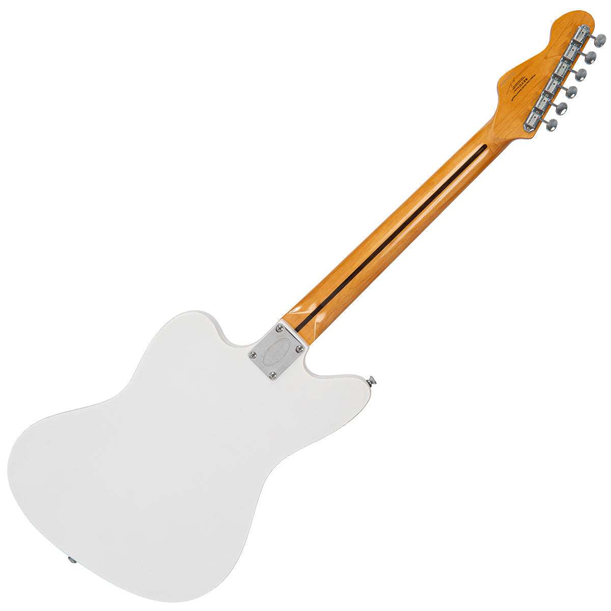 Vintage REVO Series 'Surfmaster Thinline' Twin Electric Guitar ~ Arctic White, Electric Guitar for sale at Richards Guitars.