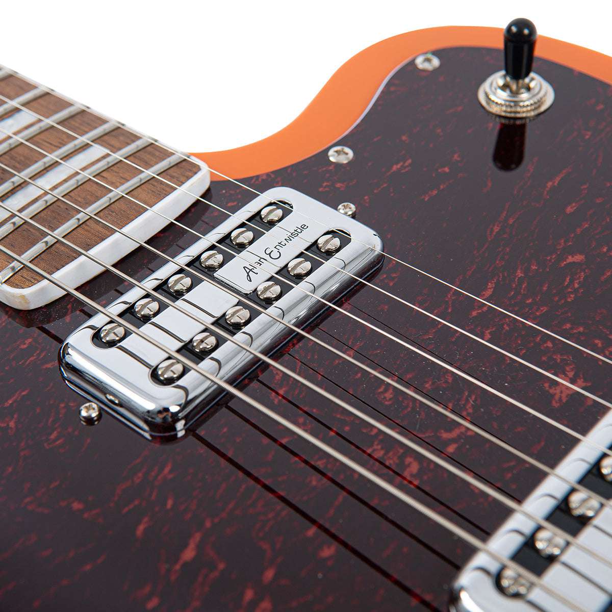Chitarra elettrica vintage REVO Series 'Surfmaster' Thinline Twin ~ Trans Orange, in vendita presso Richards Guitars.