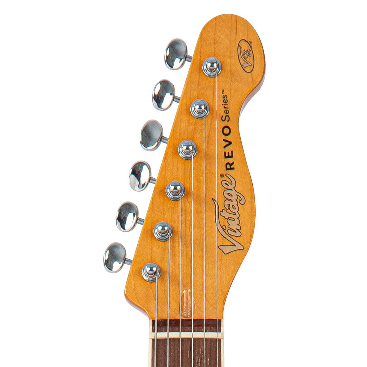 Vintage REVO Series Trio Electric Guitar ~ Green/Yellow Burst, Electric Guitar for sale at Richards Guitars.
