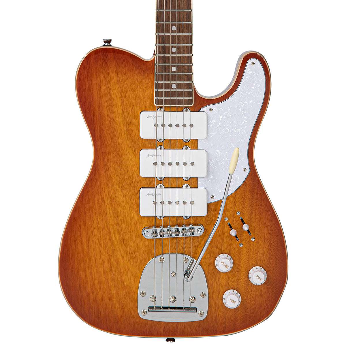 Vintage REVO Series 'Trio' Electric Guitar ~ Honeyburst VRB523HB, Electric Guitar for sale at Richards Guitars.