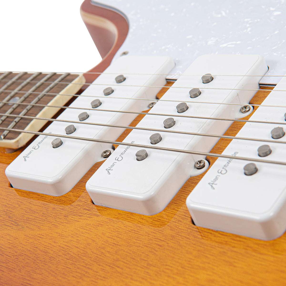 Vintage REVO Series 'Trio' Electric Guitar ~ Honeyburst VRB523HB, Electric Guitar for sale at Richards Guitars.