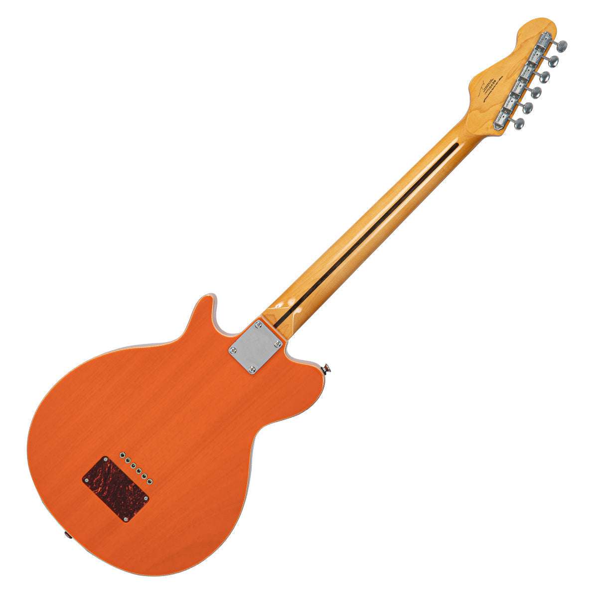 Vintage REVO Series 'Vision' Electric Guitar ~ Trans Orange, Electric Guitar for sale at Richards Guitars.