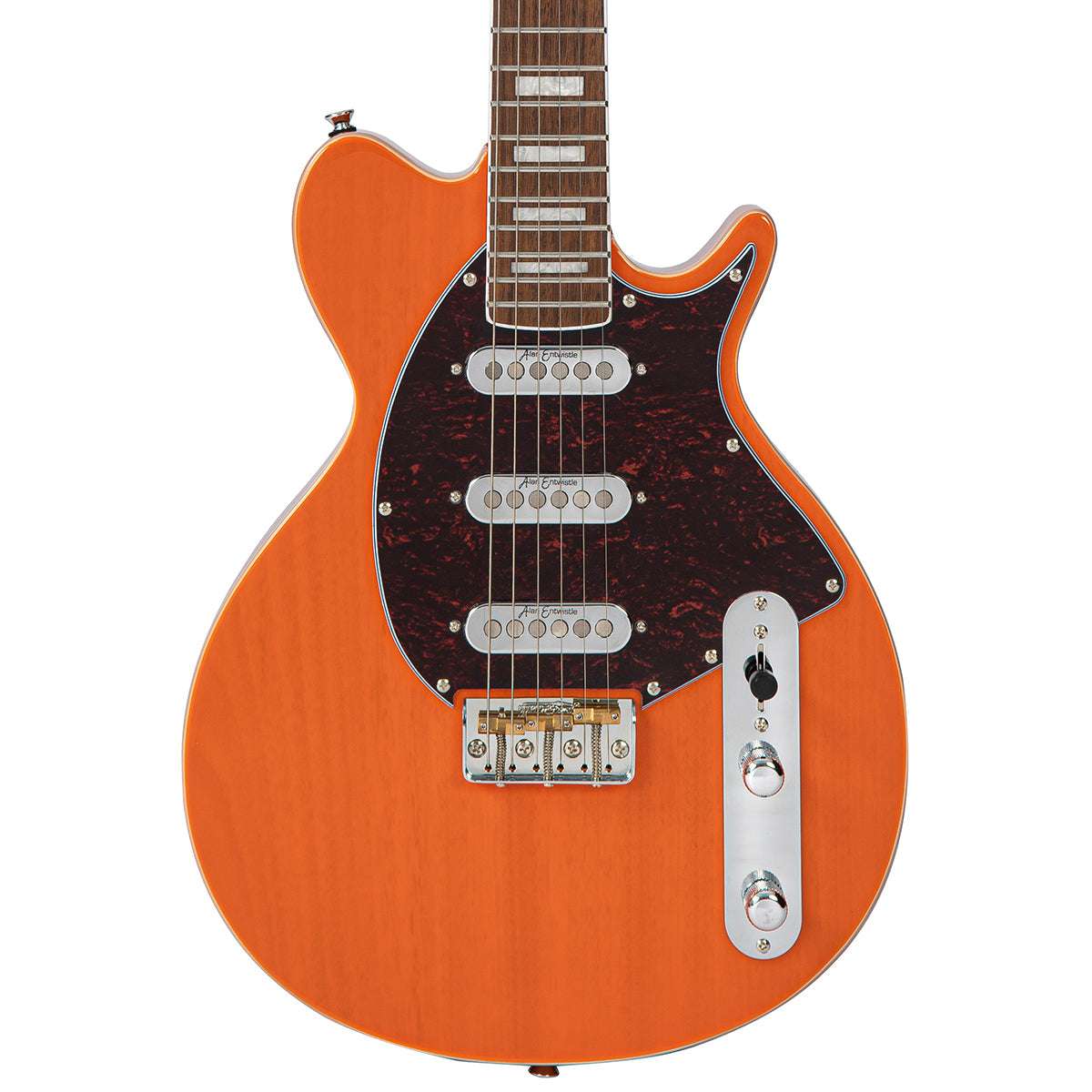 Vintage REVO Series 'Vision' Electric Guitar ~ Trans Orange, Electric Guitar for sale at Richards Guitars.