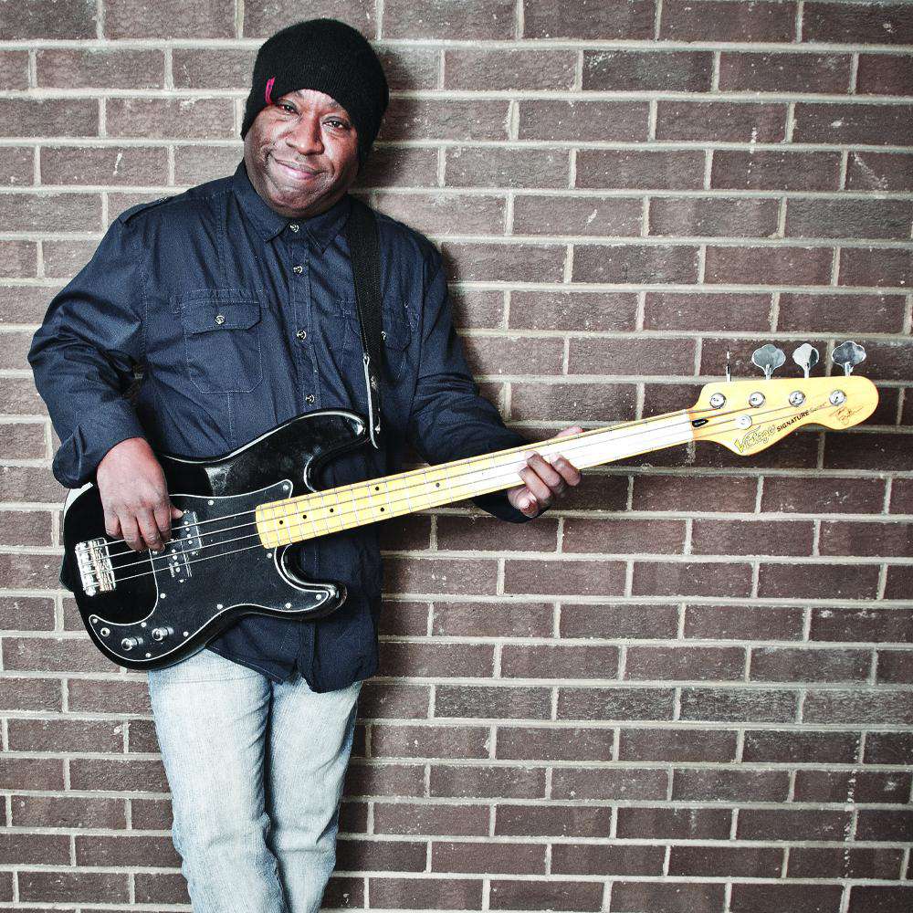 Vintage V4 Tony Butler Signature Bass Guitar ~ Black, for sale at Richards Guitars.