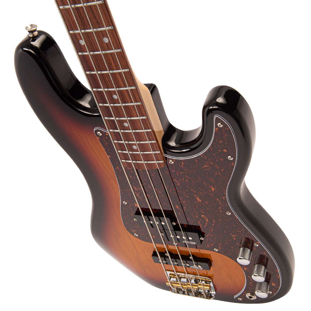 Vintage V42 ReIssued Bass Guitar ~ 3 Tone Sunburst, for sale at Richards Guitars.