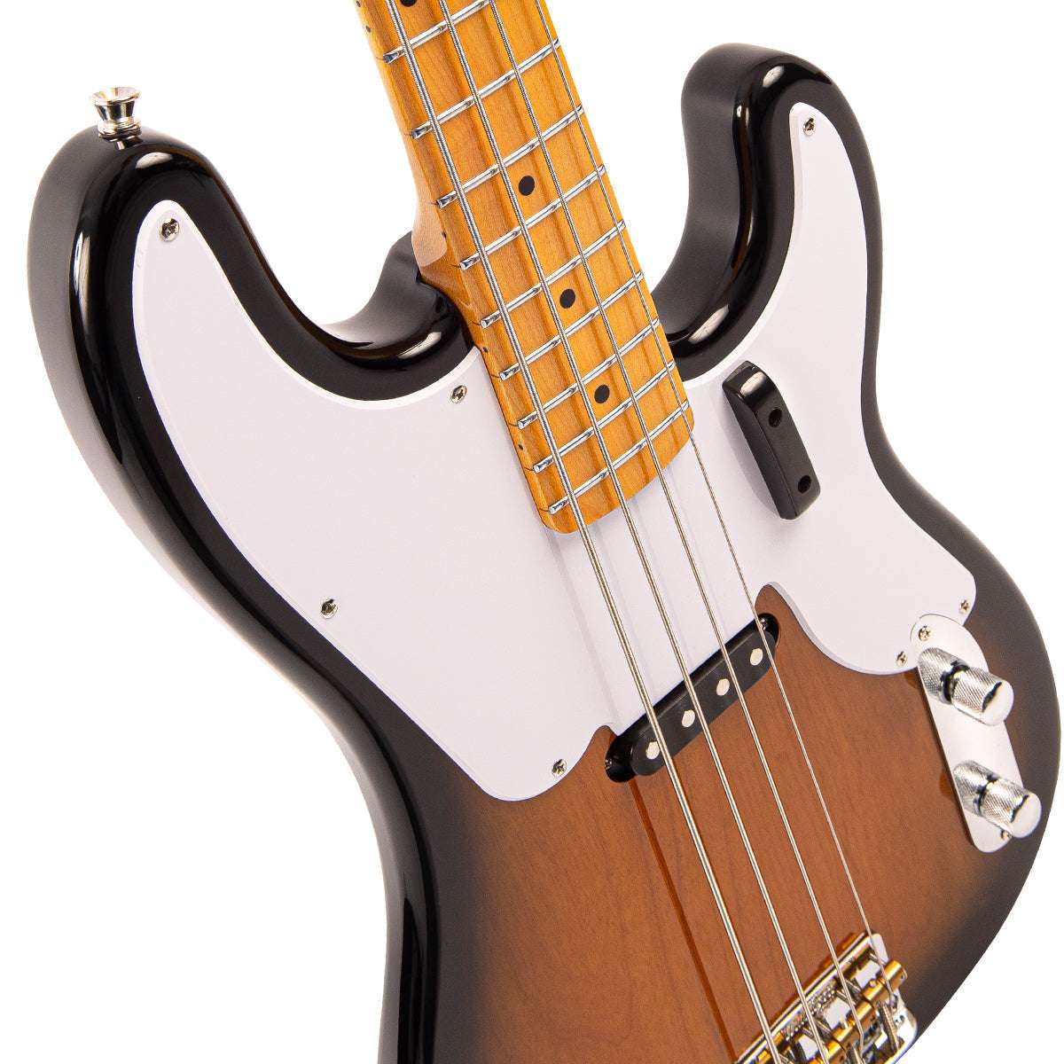 Vintage V51 ReIssued Bass Guitar ~ 2 Tone Sunburst, for sale at Richards Guitars.