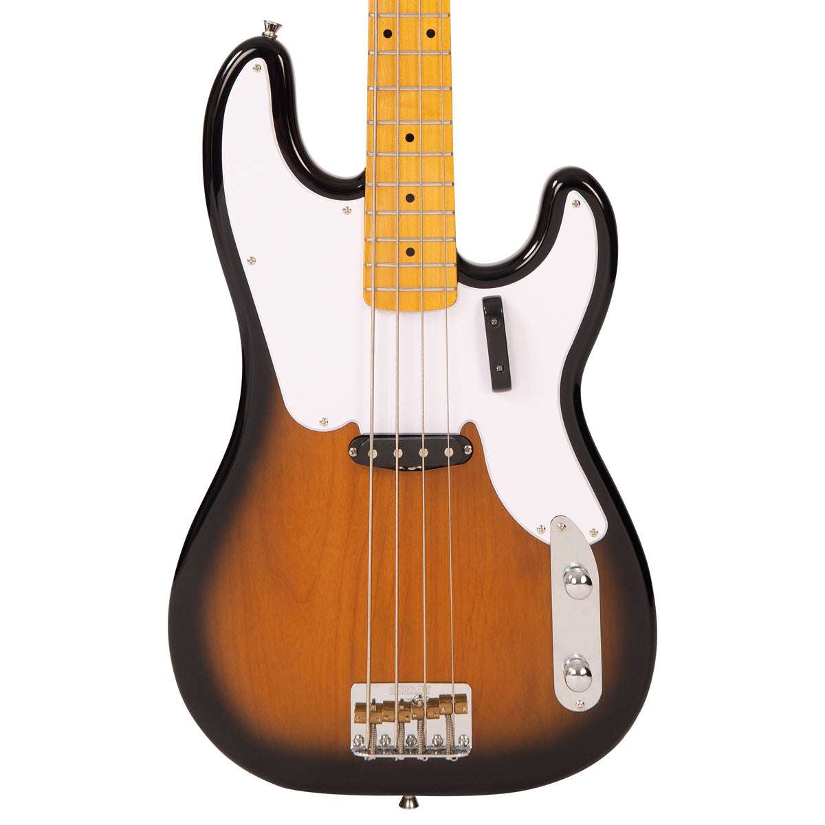 Vintage V51 ReIssued Bass Guitar ~ 2 Tone Sunburst, for sale at Richards Guitars.