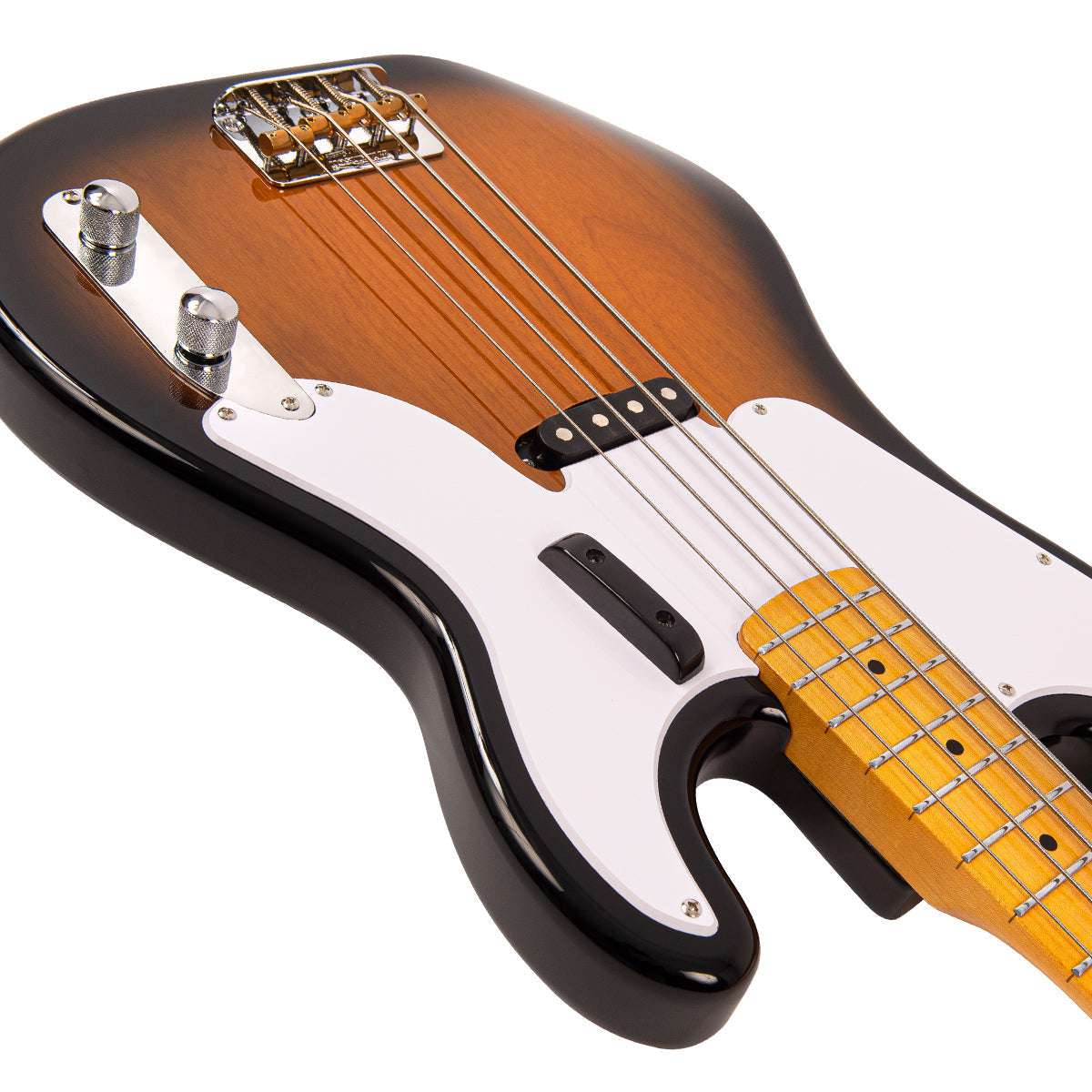 Vintage V51 ReIssued Bass Guitar ~ 2 Tone Sunburst, for sale at Richards Guitars.