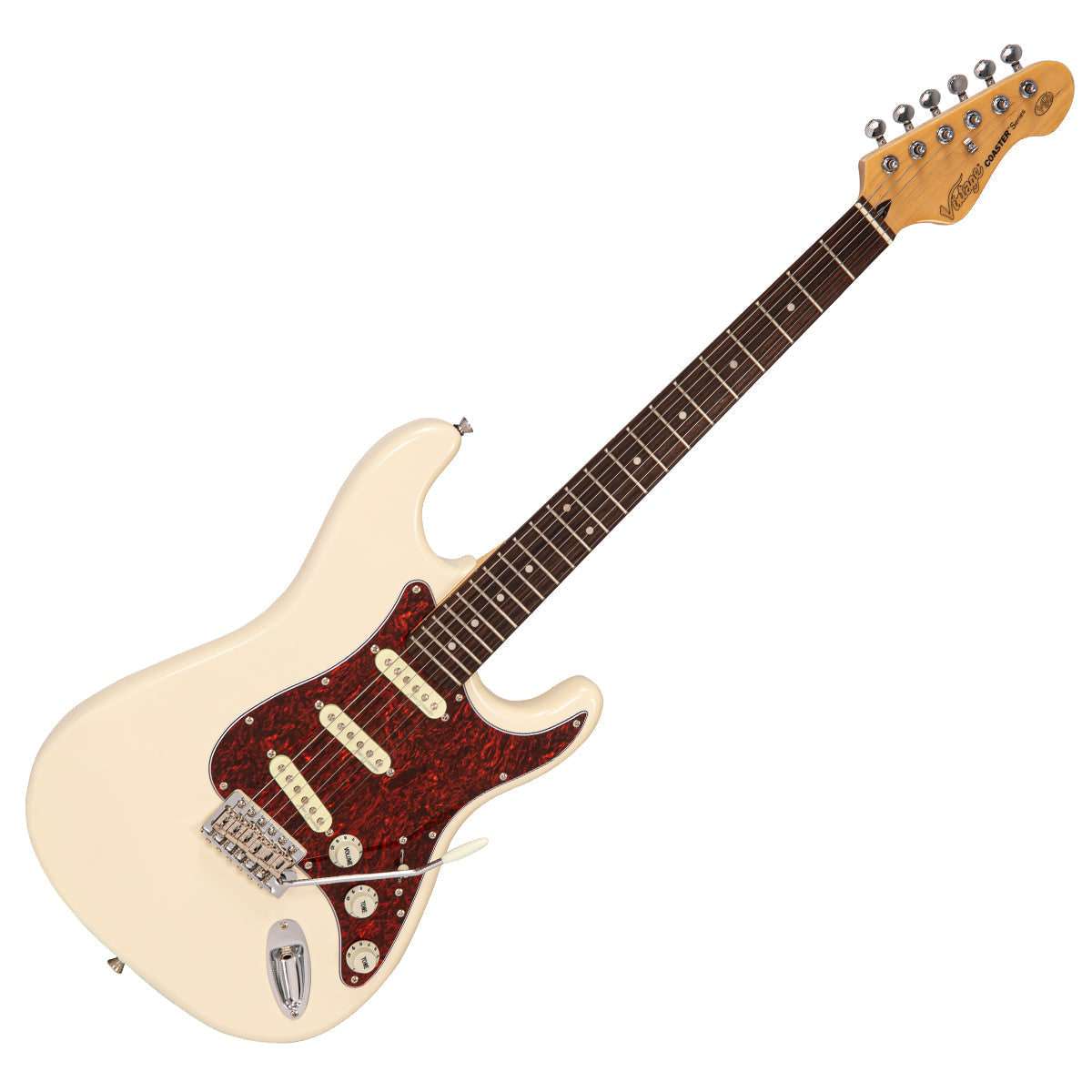 Vintage V60 Coaster Series Electric Guitar Pack ~ Vintage White, for sale at Richards Guitars.