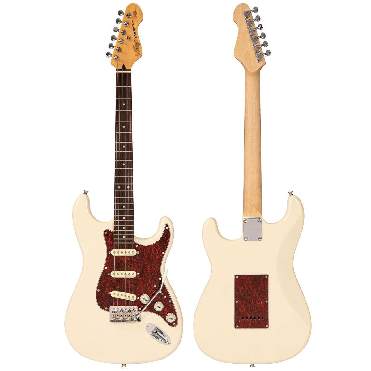 Vintage V60 Coaster Series Electric Guitar Pack ~ Vintage White, for sale at Richards Guitars.