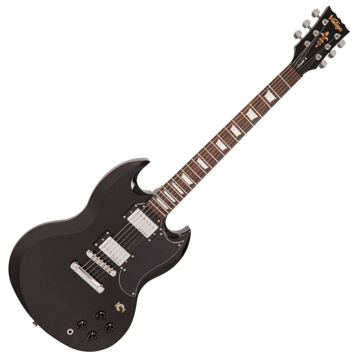 Vintage V69 Coaster Series Electric Guitar ~ Boulevard Black, Electric Guitar for sale at Richards Guitars.
