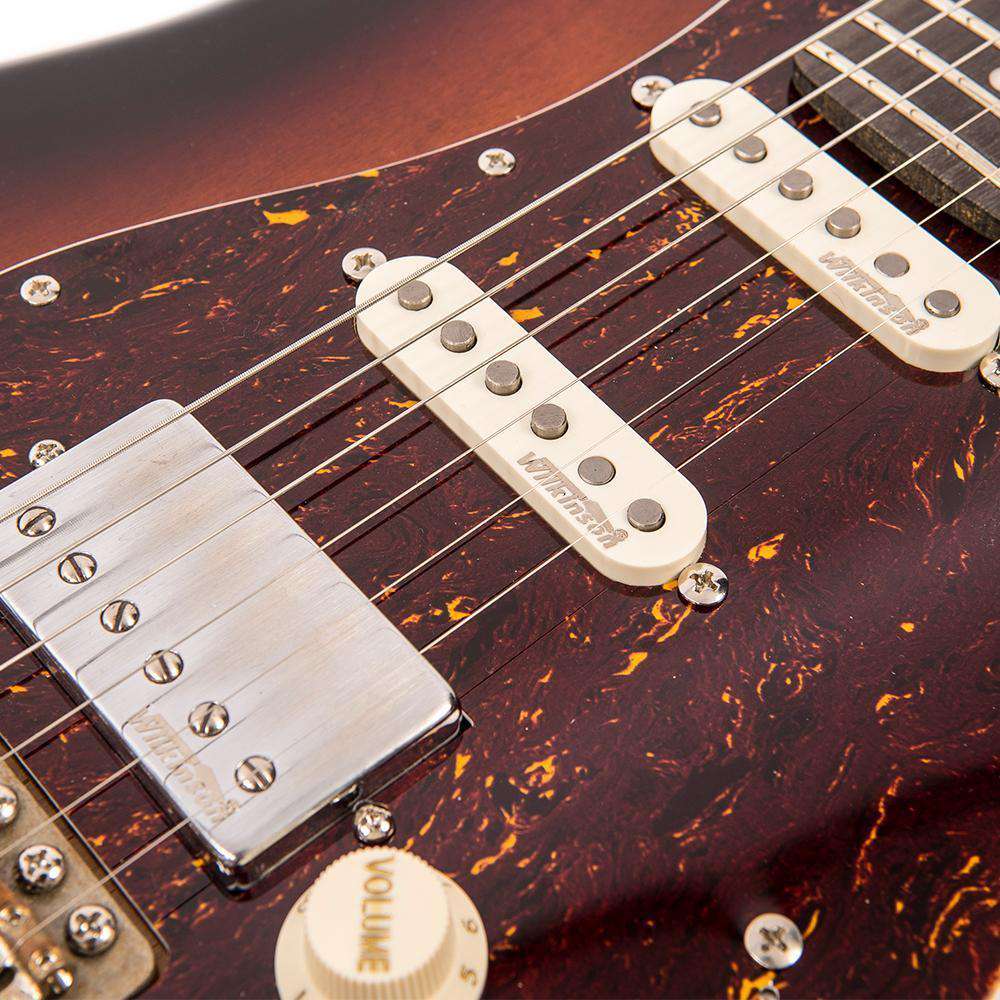 Vintage V6H ICON HSS Electric Guitar ~ Ultra-Gloss Distressed Sunset Sunburst, Electric Guitar for sale at Richards Guitars.