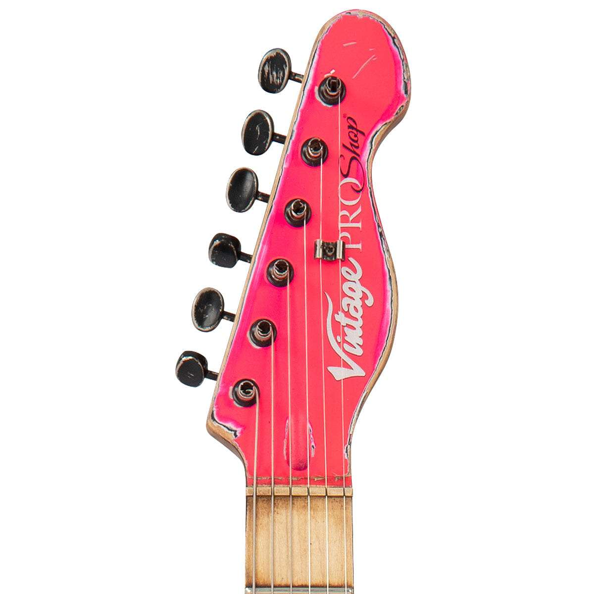 Vintage V75 ProShop Unique ~ Neon Pink, Electric Guitar for sale at Richards Guitars.
