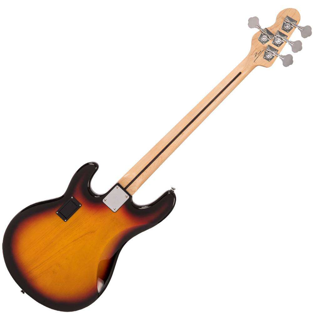 Vintage V96 ReIssued 4-String Active Bass ~ Sunset Sunburst, Bass Guitar for sale at Richards Guitars.