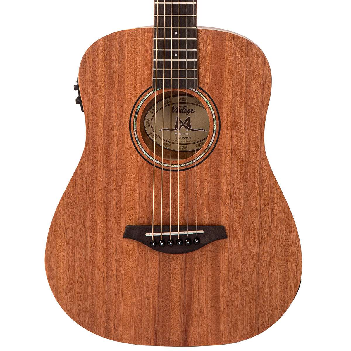 Chitarra elettroacustica vintage VE100MH Mahogany Series 'Travel' ~ Mogano satinato, in vendita presso Richards Guitars.
