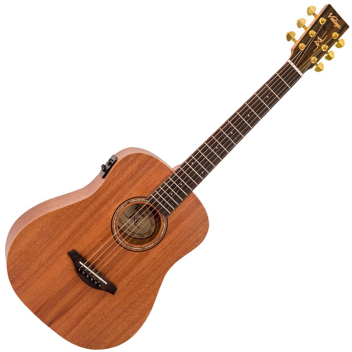 Chitarra elettroacustica vintage VE100MH Mahogany Series 'Travel' ~ Mogano satinato, in vendita presso Richards Guitars.