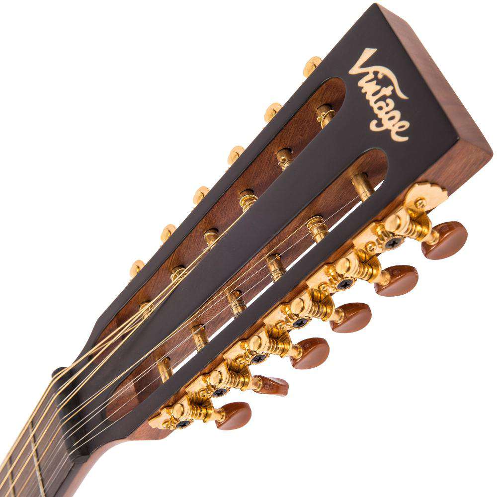 Vintage VE880PB-12 Paul Brett Signature 12-String Electro-Acoustic ~ Natural, Chitarra elettroacustica in vendita presso Richards Guitars.