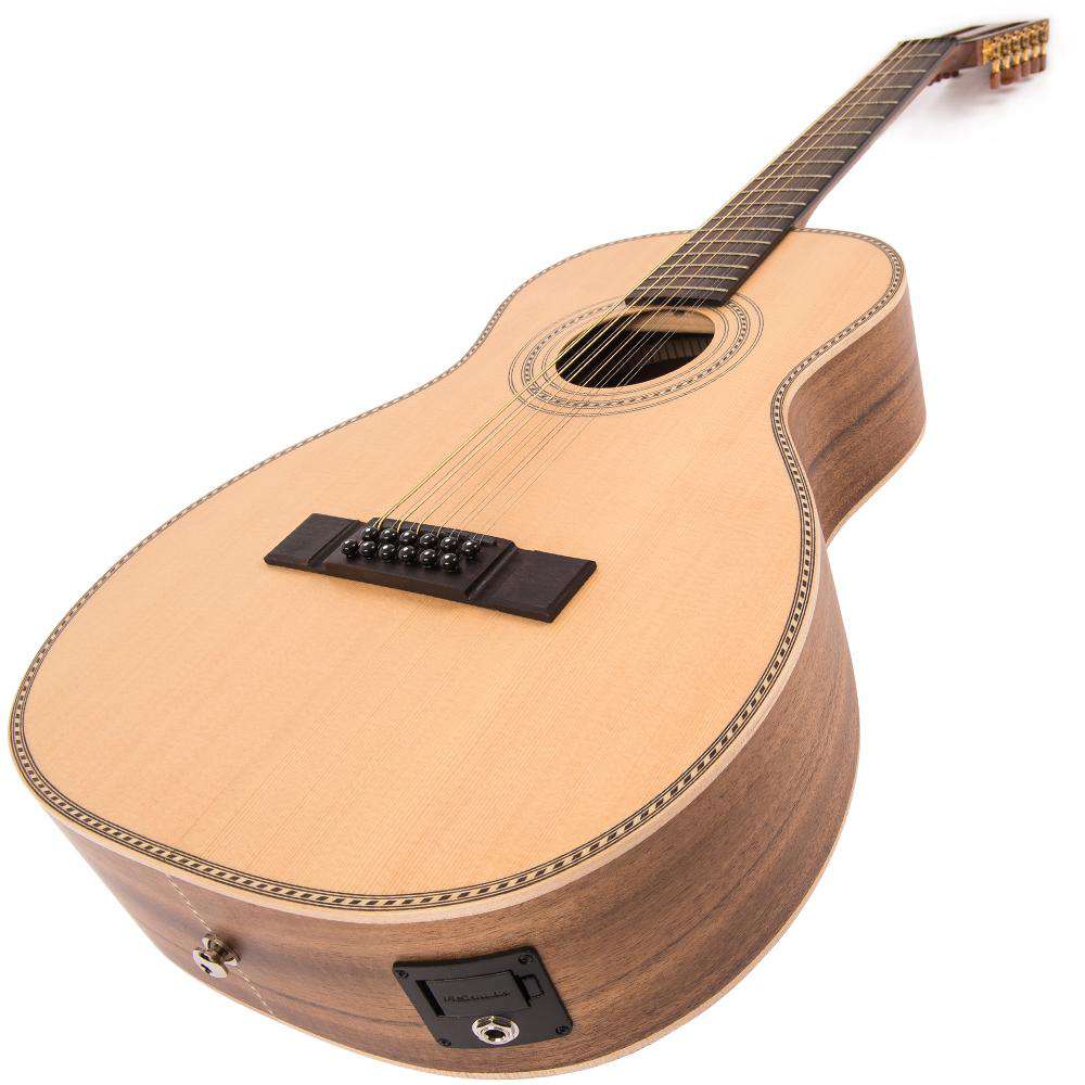 Vintage VE880PB-12 Paul Brett Signature 12-String Electro-Acoustic ~ Natural, Chitarra elettroacustica in vendita presso Richards Guitars.