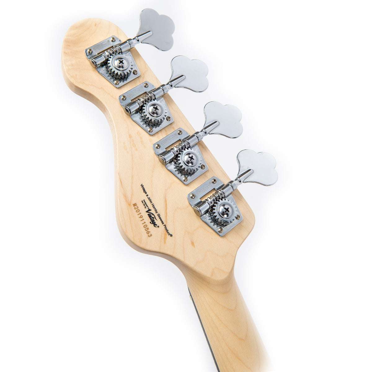 Vintage VJ74 ReIssued Maple Fingerboard Bass ~ Natural Ash, Bass Guitar for sale at Richards Guitars.