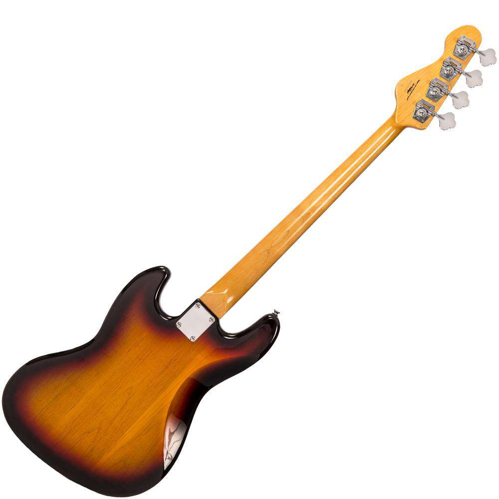 Vintage VJ74 ReIssued Bass ~ Sunset Sunburst, Bass Guitar for sale at Richards Guitars.
