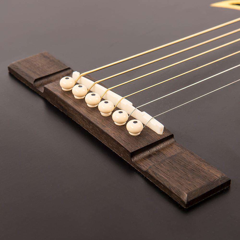 Chitarra elettroacustica vintage VRA900EA 'Raven' Paul Brett ~ Satin Black, Chitarra elettroacustica in vendita presso Richards Guitars.
