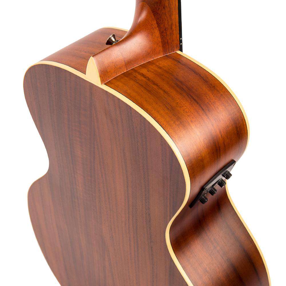 Chitarra elettroacustica vintage VRA900EA 'Raven' Paul Brett ~ Satin Black, Chitarra elettroacustica in vendita presso Richards Guitars.