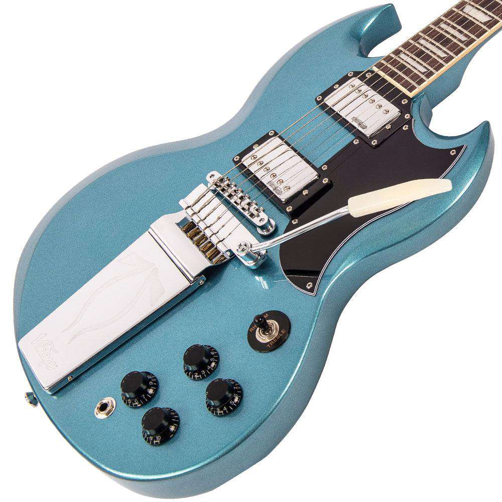 Vintage VS6V ReIssued with vintage style Vibrato ~ Gun Hill Blue, Electric Guitar for sale at Richards Guitars.
