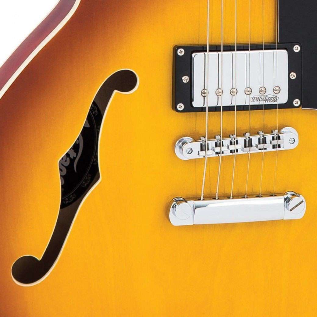 Chitarra elettrica semiacustica Vintage VSA500HB, in vendita presso Richards Guitars.
