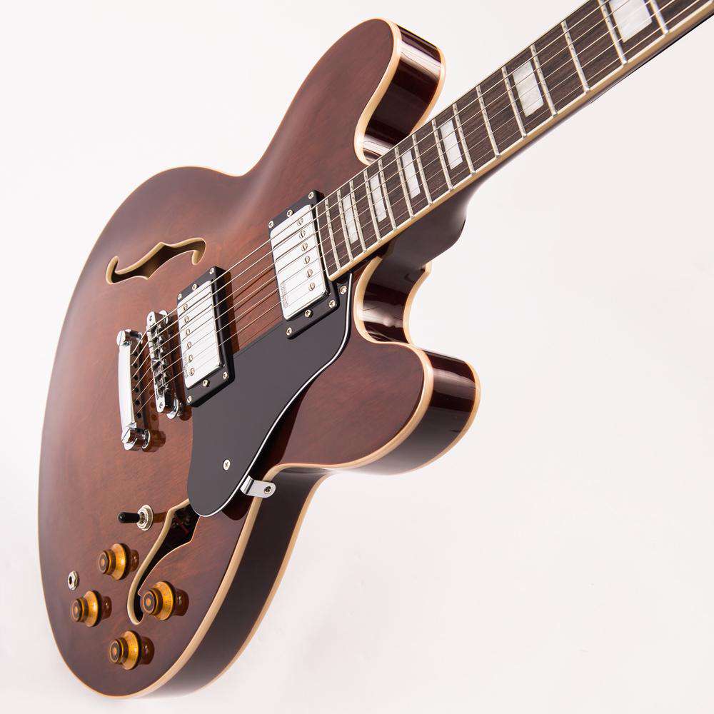Vintage VSA500 ReIssued Semi Acoustic Guitar ~ Natural Walnut, Chitarra elettrica in vendita su Richards Guitars.