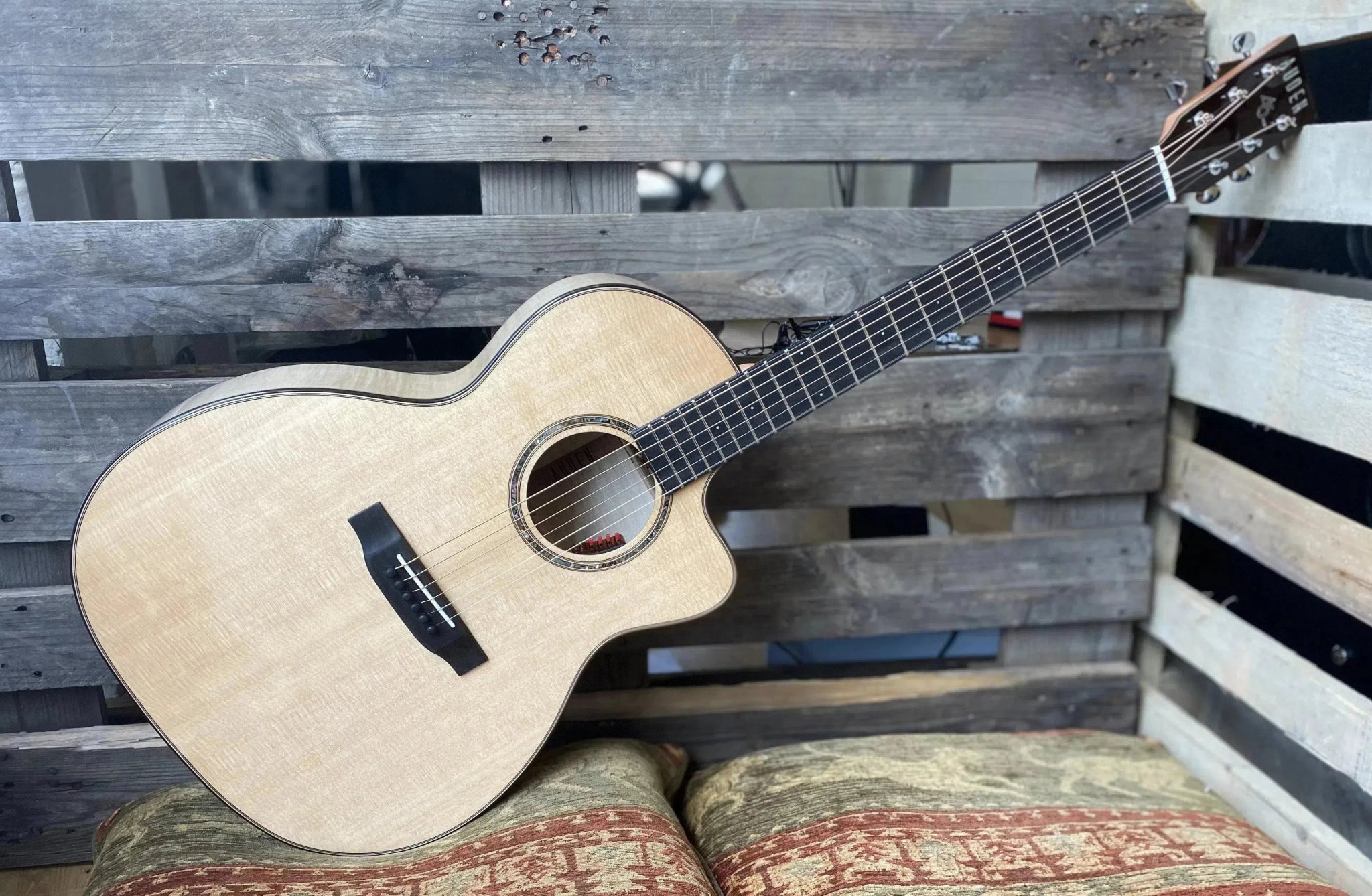 Auden Artist 45 Chester Maple Cutaway. - Richards Guitars Of Stratford Upon Avon
