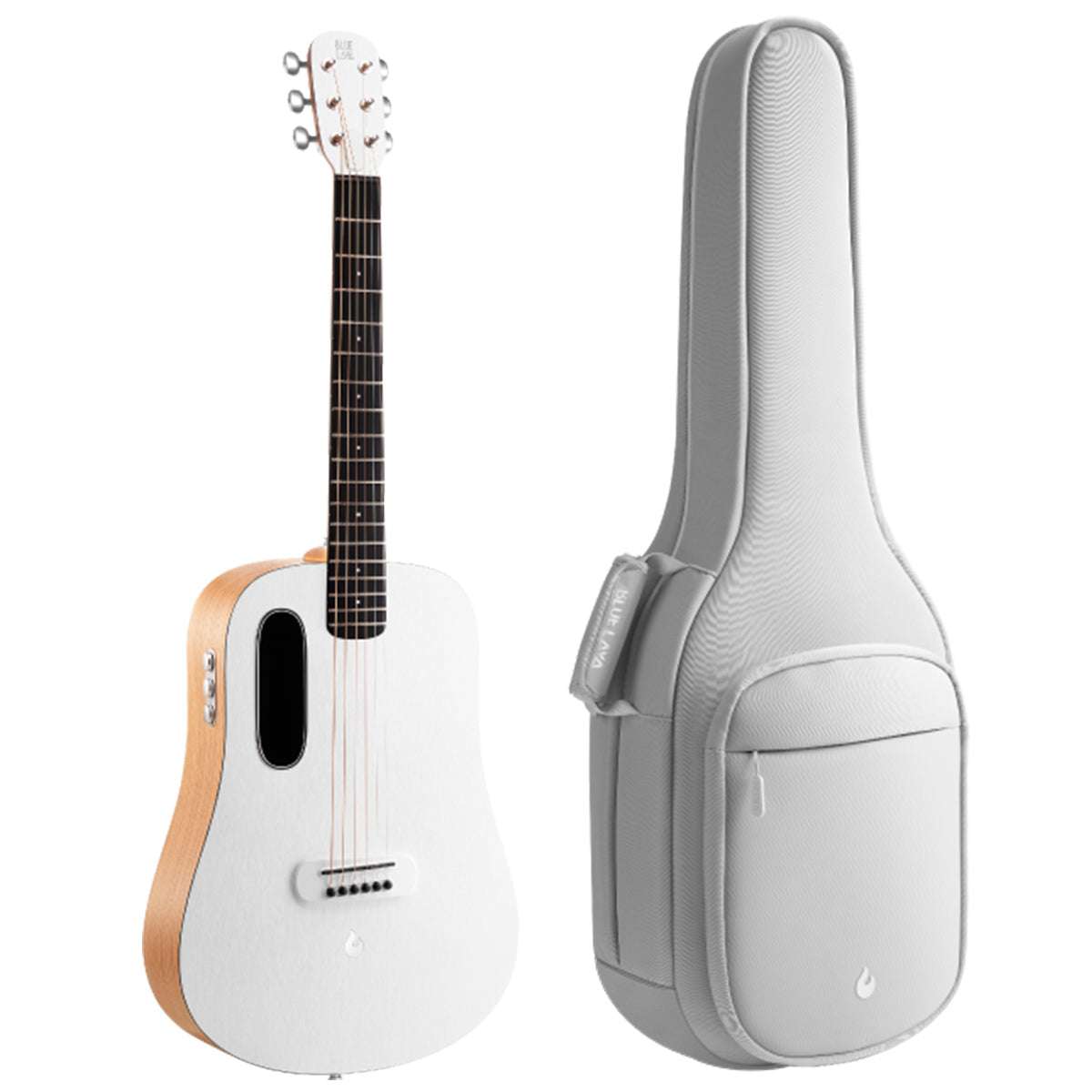 BLUE LAVA Original Freeboost with Airflow Bag ~ Frost White / Walnut - Richards Guitars Of Stratford Upon Avon