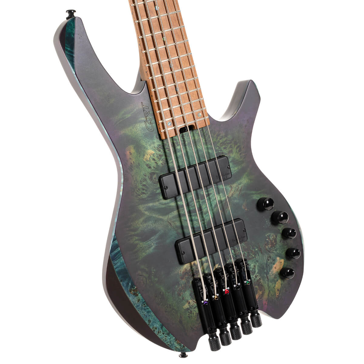 Cort Artisan Space 5 Star Dust Green w/bag Bass Guitar - Richards Guitars Of Stratford Upon Avon
