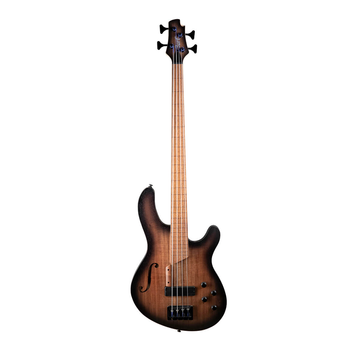 Cort B4FL MHPZ, Open Pore Trans Black Burst Bass Guitar - Richards Guitars Of Stratford Upon Avon