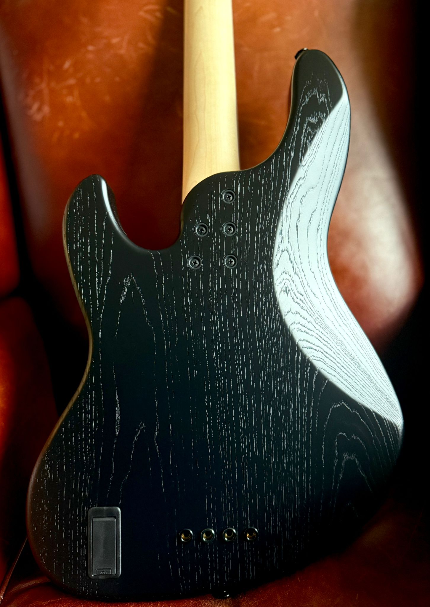 FGN J Standard Mighty Jazz JMJ2ASHDEM Open Pore Black With Gig Bag - Richards Guitars Of Stratford Upon Avon