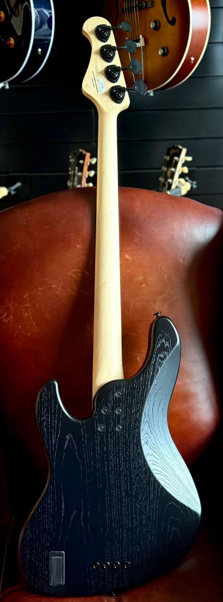 FGN J Standard Mighty Jazz JMJ2ASHDEM Open Pore Black With Gig Bag - Richards Guitars Of Stratford Upon Avon