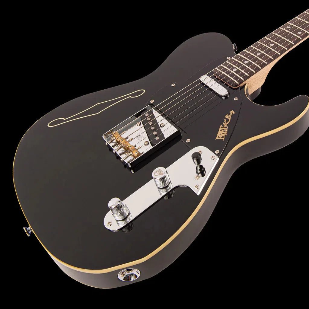 FRET KING COUNTRY SQUIRE STEALTH - GLOSS BLACK (Includes Our £85 Pro Setup Free) - Richards Guitars Of Stratford Upon Avon