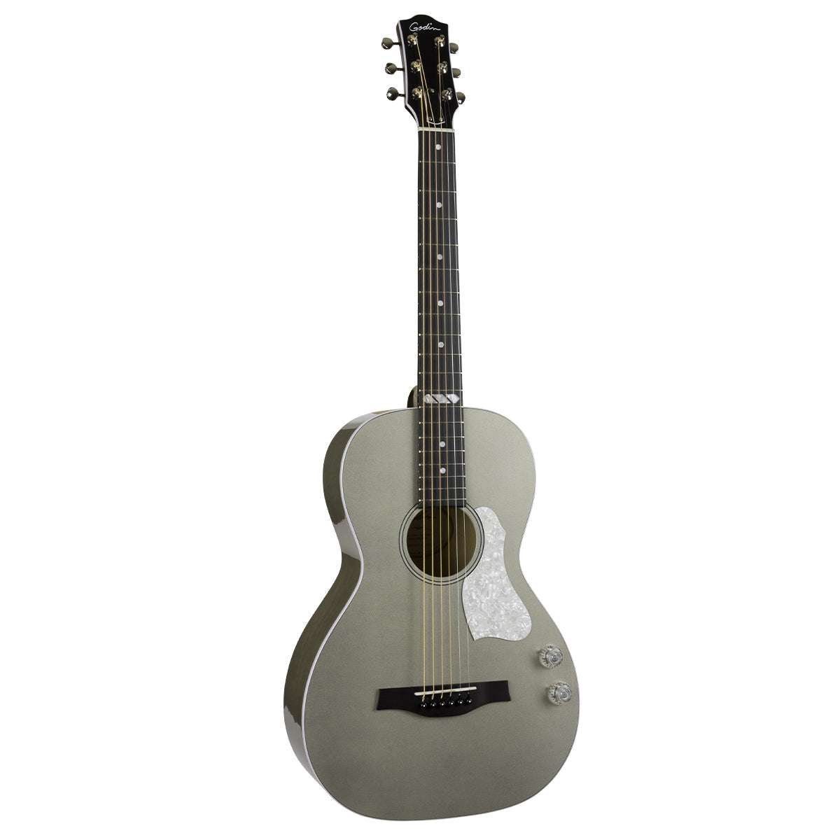 Godin Rialto JR HG Q - Discrete Electro - Acoustic Guitar with Bag ~ Satina Grey - Richards Guitars Of Stratford Upon Avon
