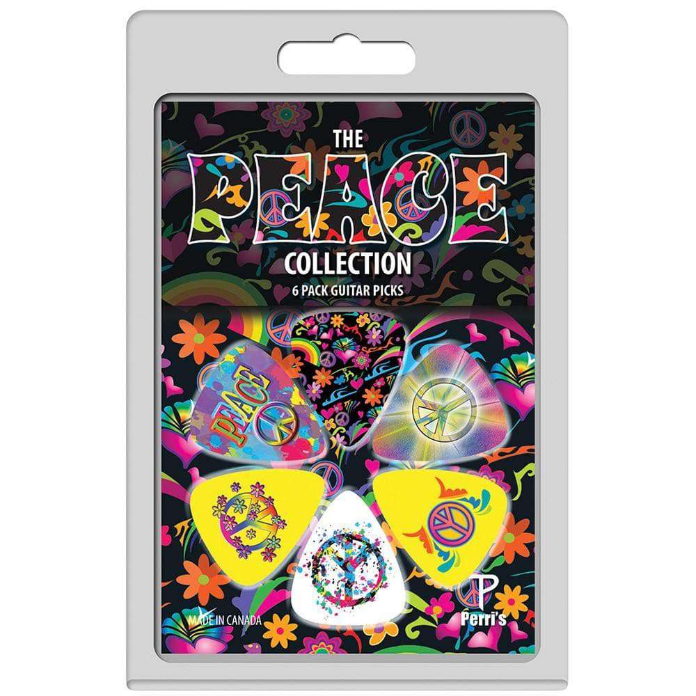 Perri's 6 Pick Pack ~ Peace - Richards Guitars Of Stratford Upon Avon