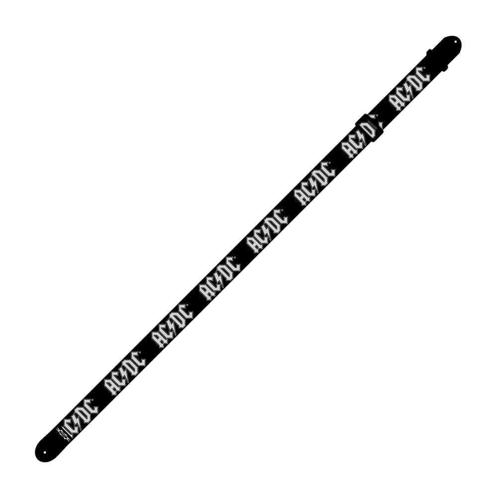 Perri's Polyester Guitar Strap ~ AC/DC ~ Black/White - Richards Guitars Of Stratford Upon Avon