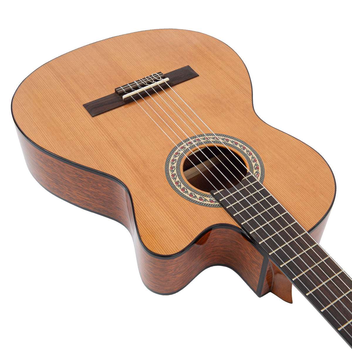 Santos Martinez Preludio Cutaway Electro - Classic Guitar ~ Natural High Gloss - Richards Guitars Of Stratford Upon Avon